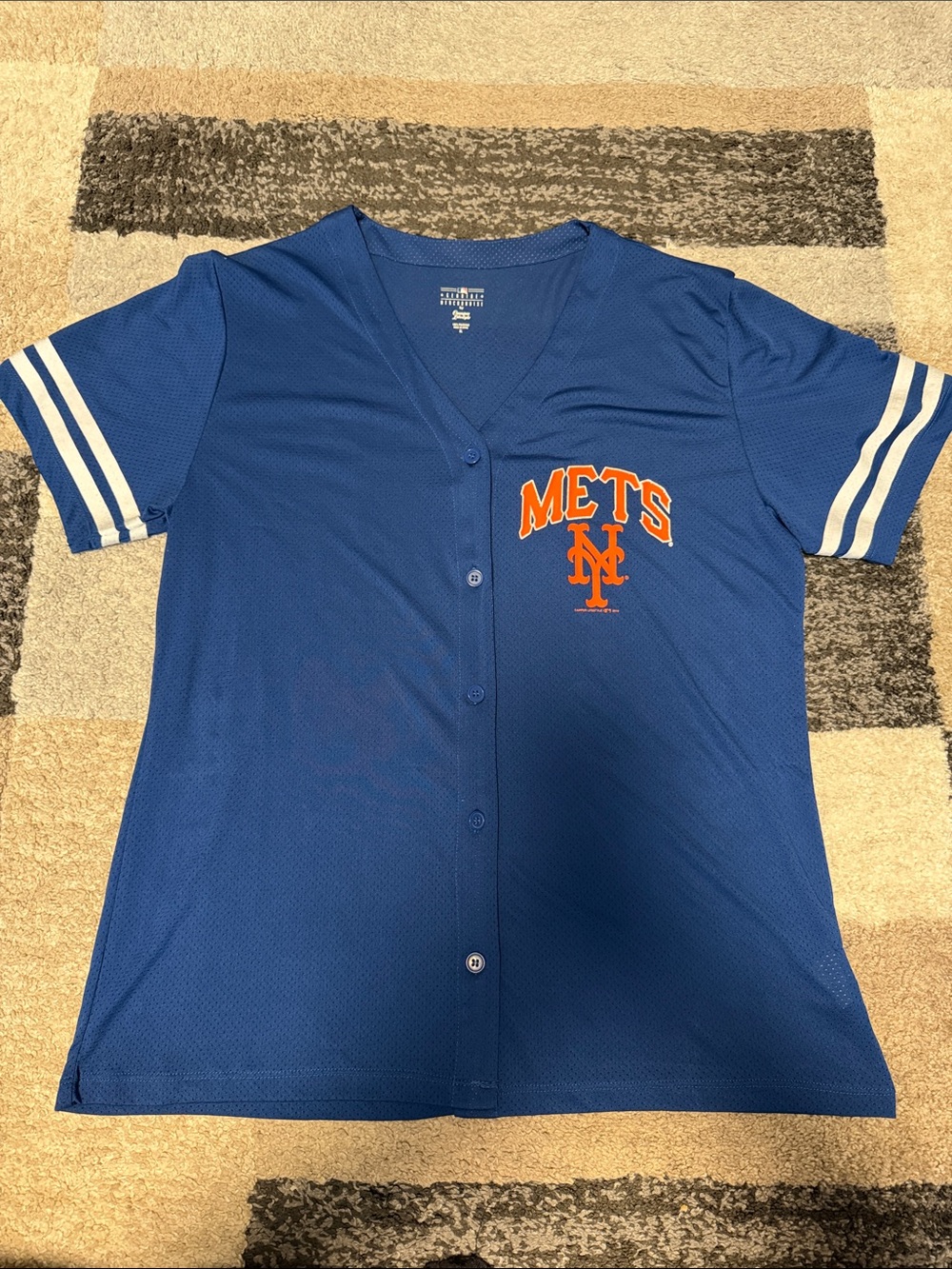 Women’s’ New York Mets baseball jersey top, size XL GUC!